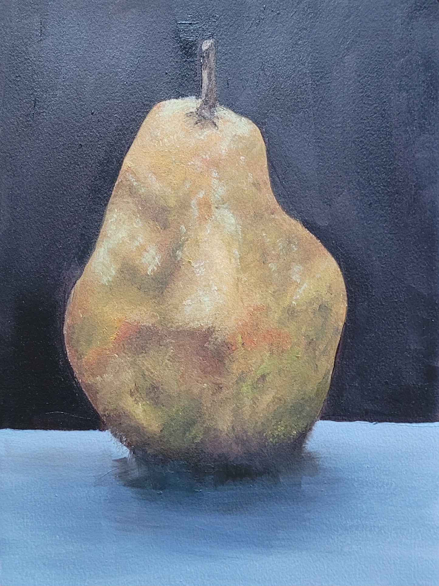 Peinture à l’huile de poire nue