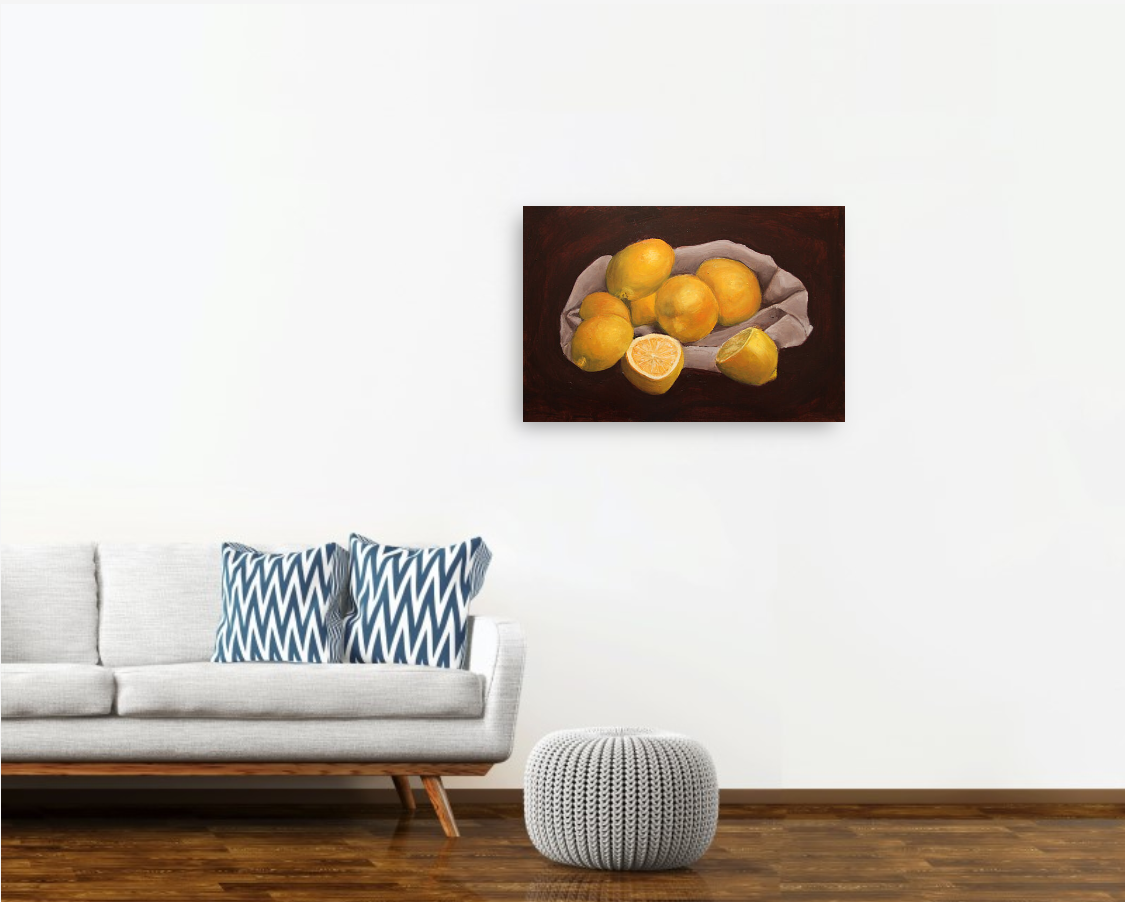 Si la vie vous donne des citrons - Peinture à l'huile