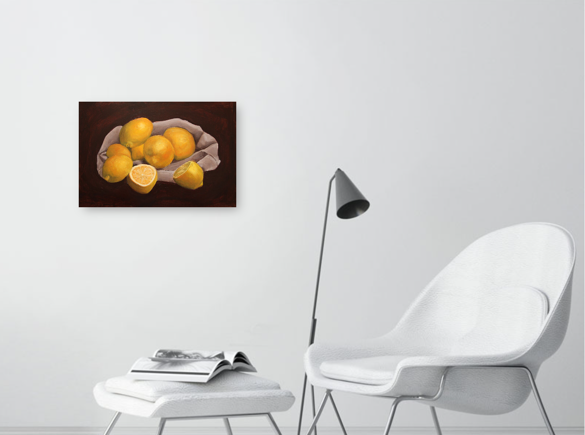 Si la vie vous donne des citrons - Peinture à l'huile
