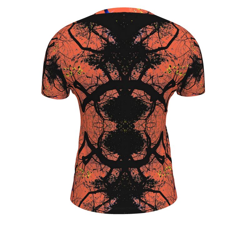 Red and Black Bold Graphic T Shirt Ladies Unisex Designer Tree Style Fashion