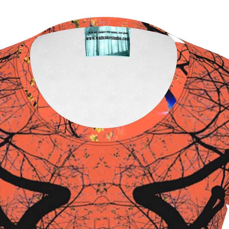 Red and Black Bold Graphic T Shirt Ladies Unisex Designer Tree Style Fashion