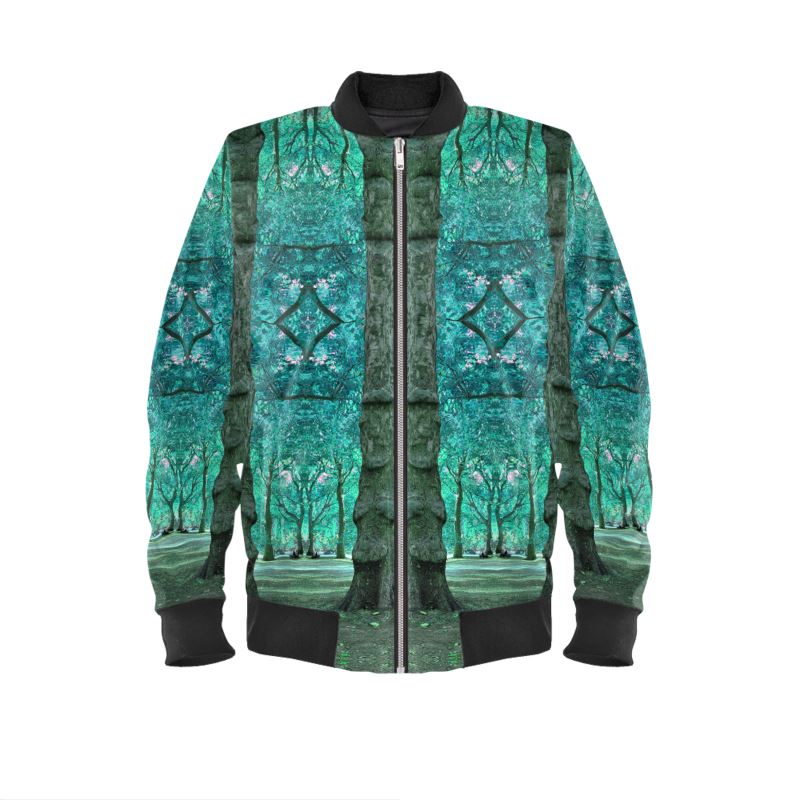 Blouson aviateur design Aqua Blue Turquoise Tree Architecture