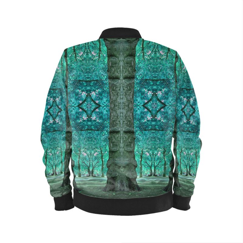 Blouson aviateur design Aqua Blue Turquoise Tree Architecture