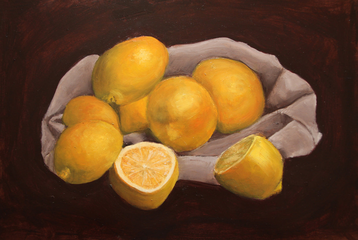 Si la vie vous donne des citrons - Peinture à l'huile