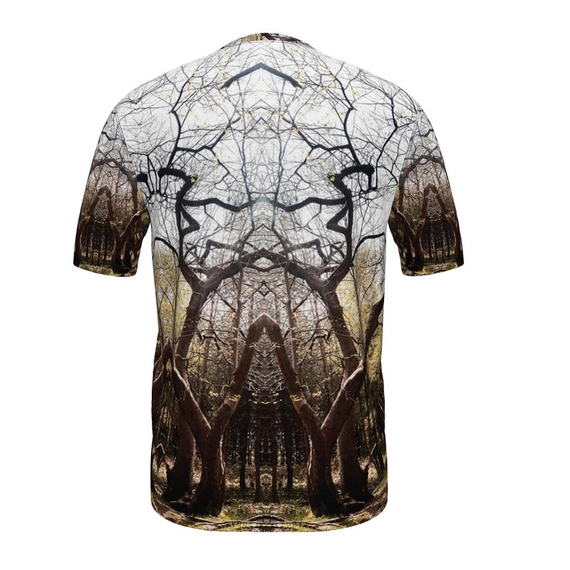 Tree Majesty Mens Unisex Fitted Designer T Shirt Artist Designed Nature Print