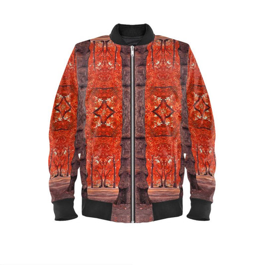 Red Tree Architecture designer mens unisex bomber jacket