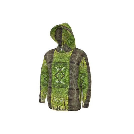 Sweat à capuche unisexe de designer Tree Architecture vert naturel